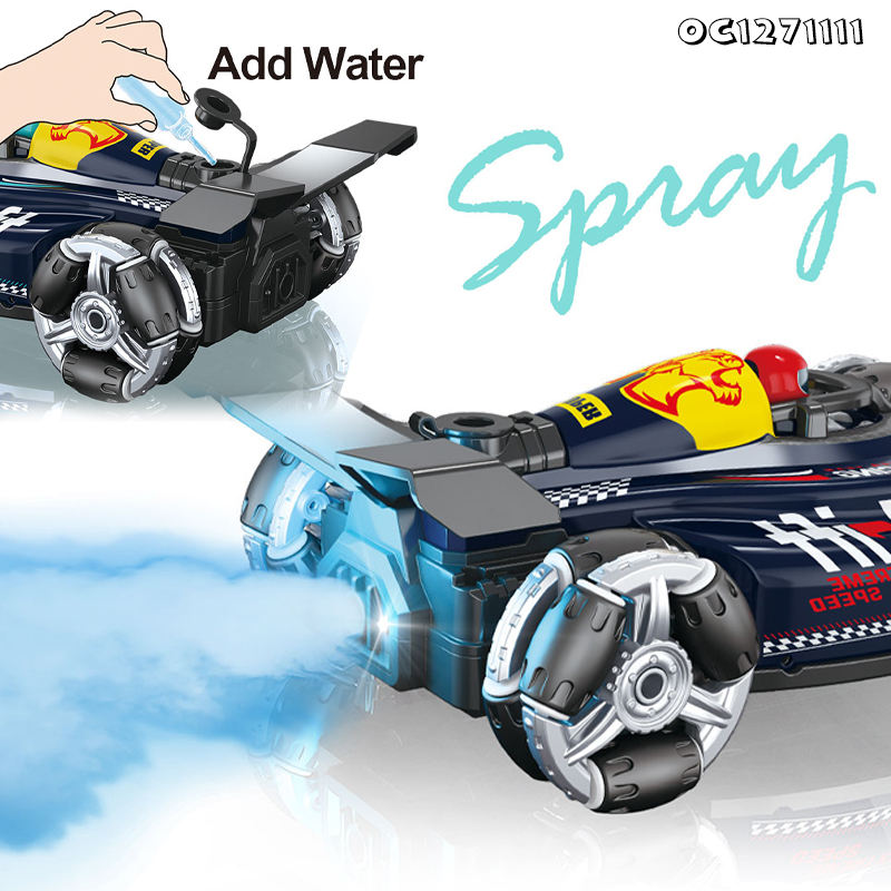 OAKLEE RC stunt car mid-action