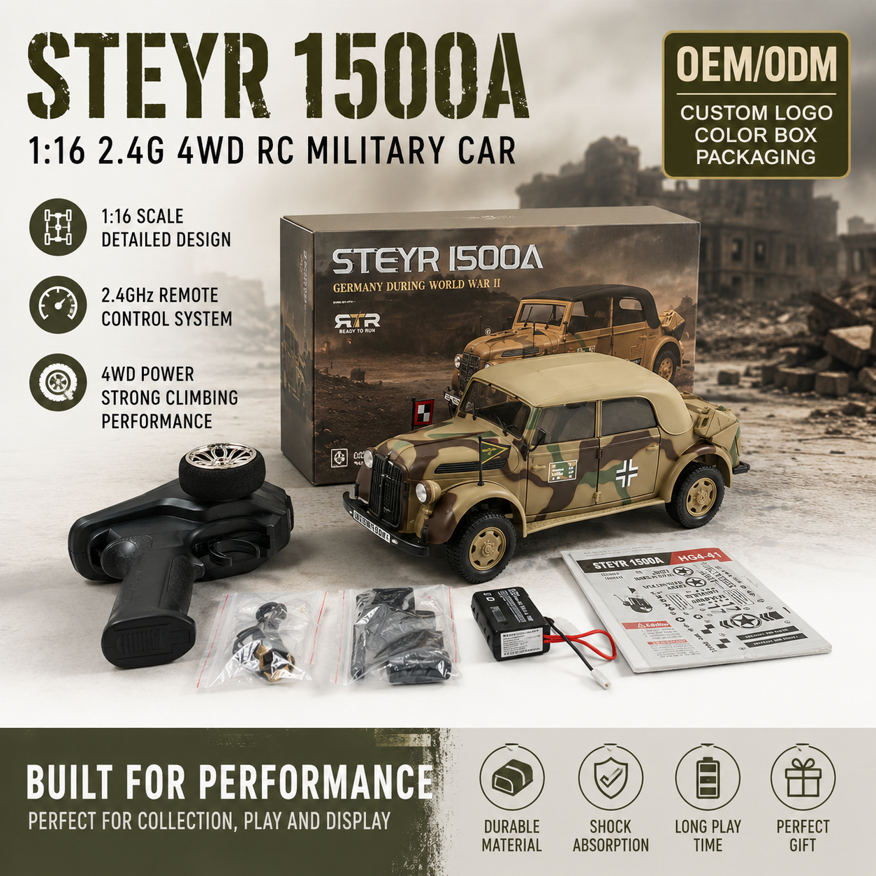 OAKLEE Ranger - 1:16 RC Military Jeep